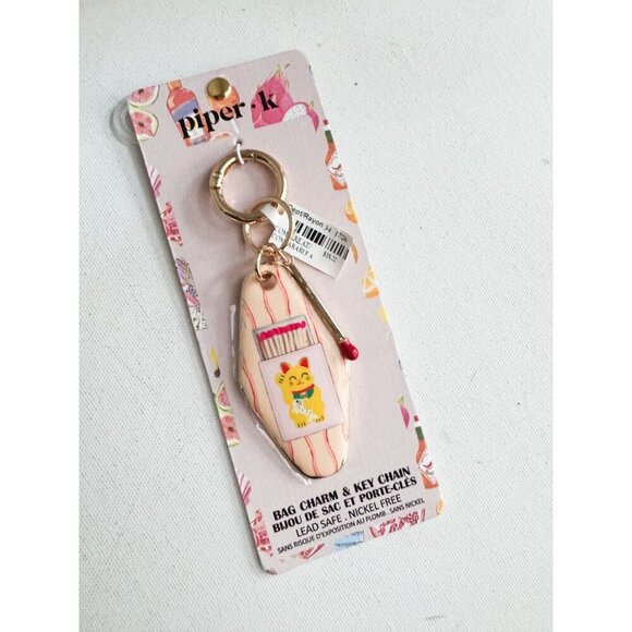 Piper K Chinese Cat and match Key Chain  and Bag Charm - Picture 2 of 4